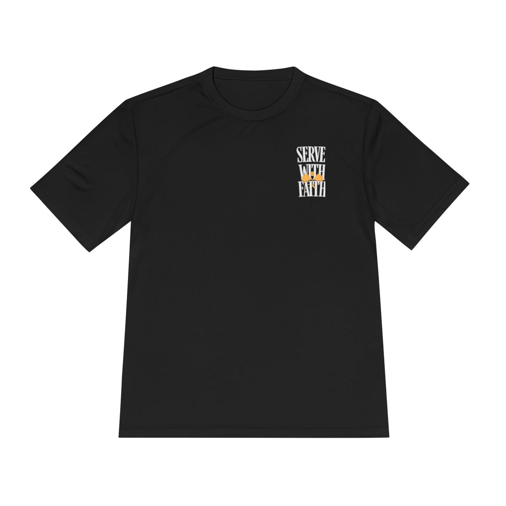 Serve with Faith Pickleball Tee — 1 Peter 4:10 Athletic Shirt