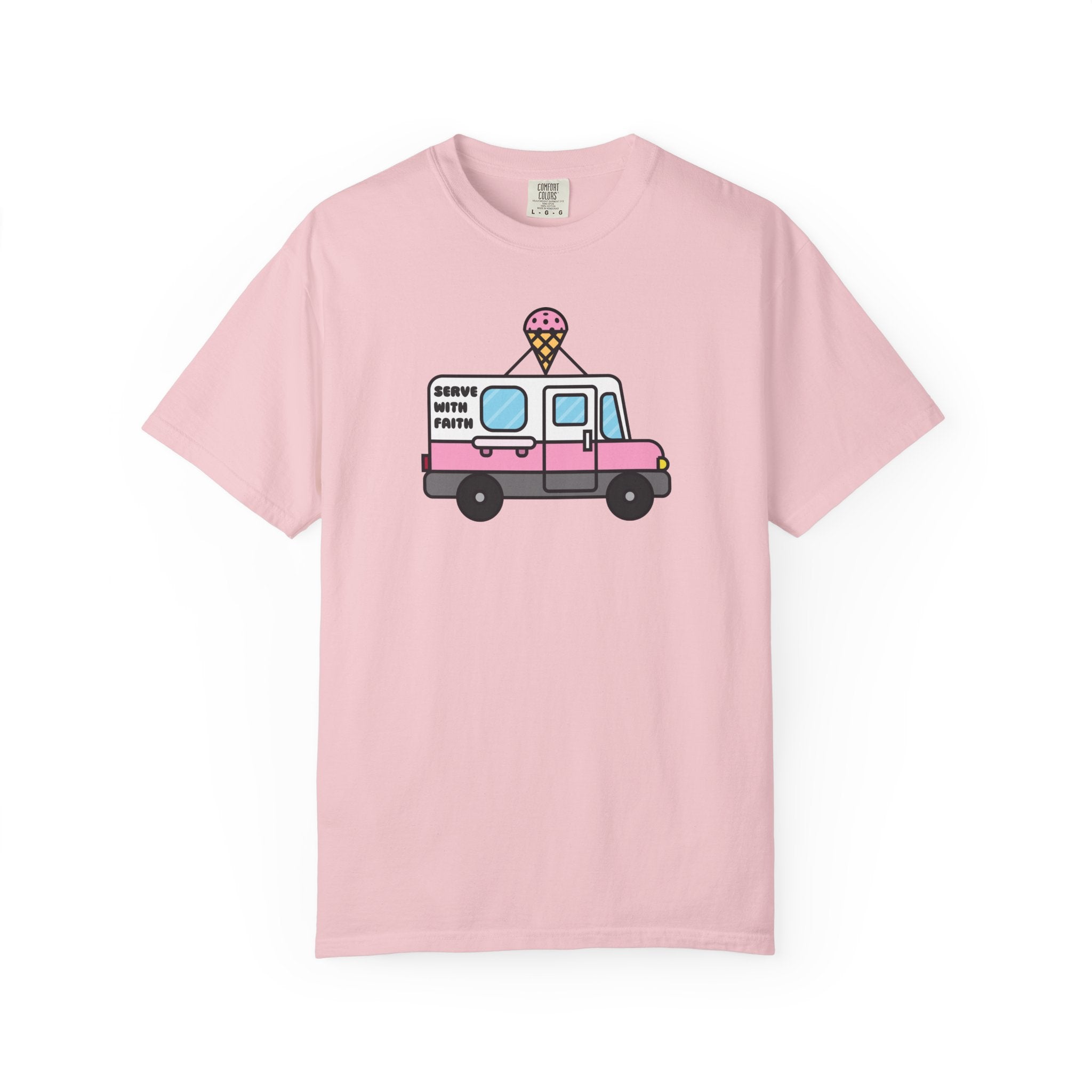Serve With Faith Ice Cream Truck Pickleball T-Shirt