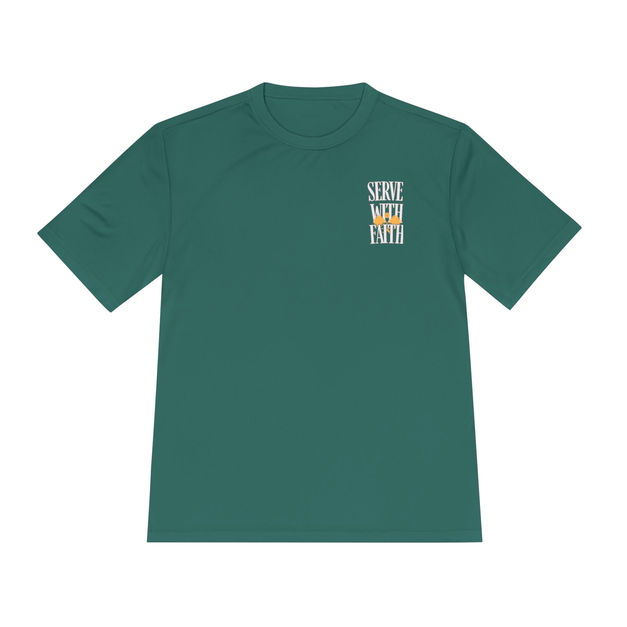 Serve with Faith Pickleball Tee — 1 Peter 4:10 Athletic Shirt