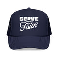 Serve With Faith Cursive Trucker Hat