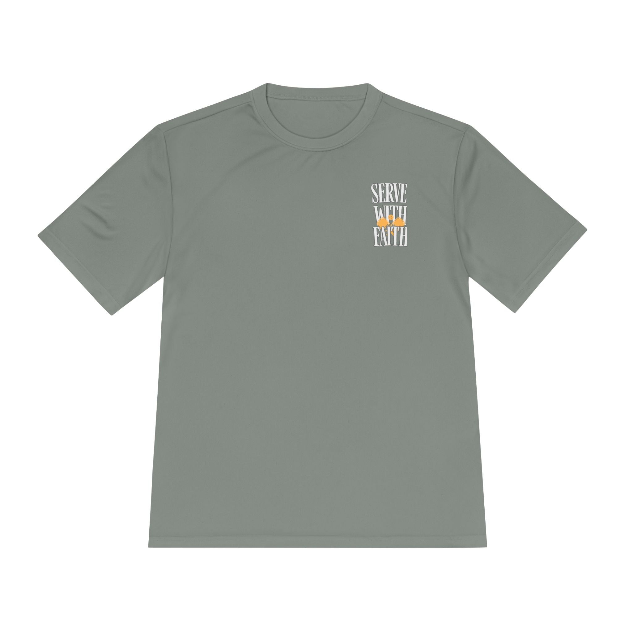 Serve with Faith Pickleball Tee — 1 Peter 4:10 Athletic Shirt