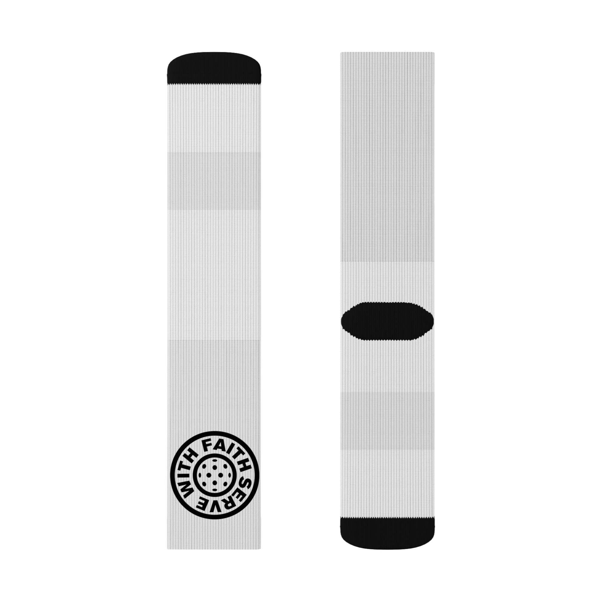 Pickleball Socks — "Serve With Faith" Logo