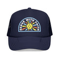 Serve With Faith Trucker Hat — Retro Sunburst Faith Cap