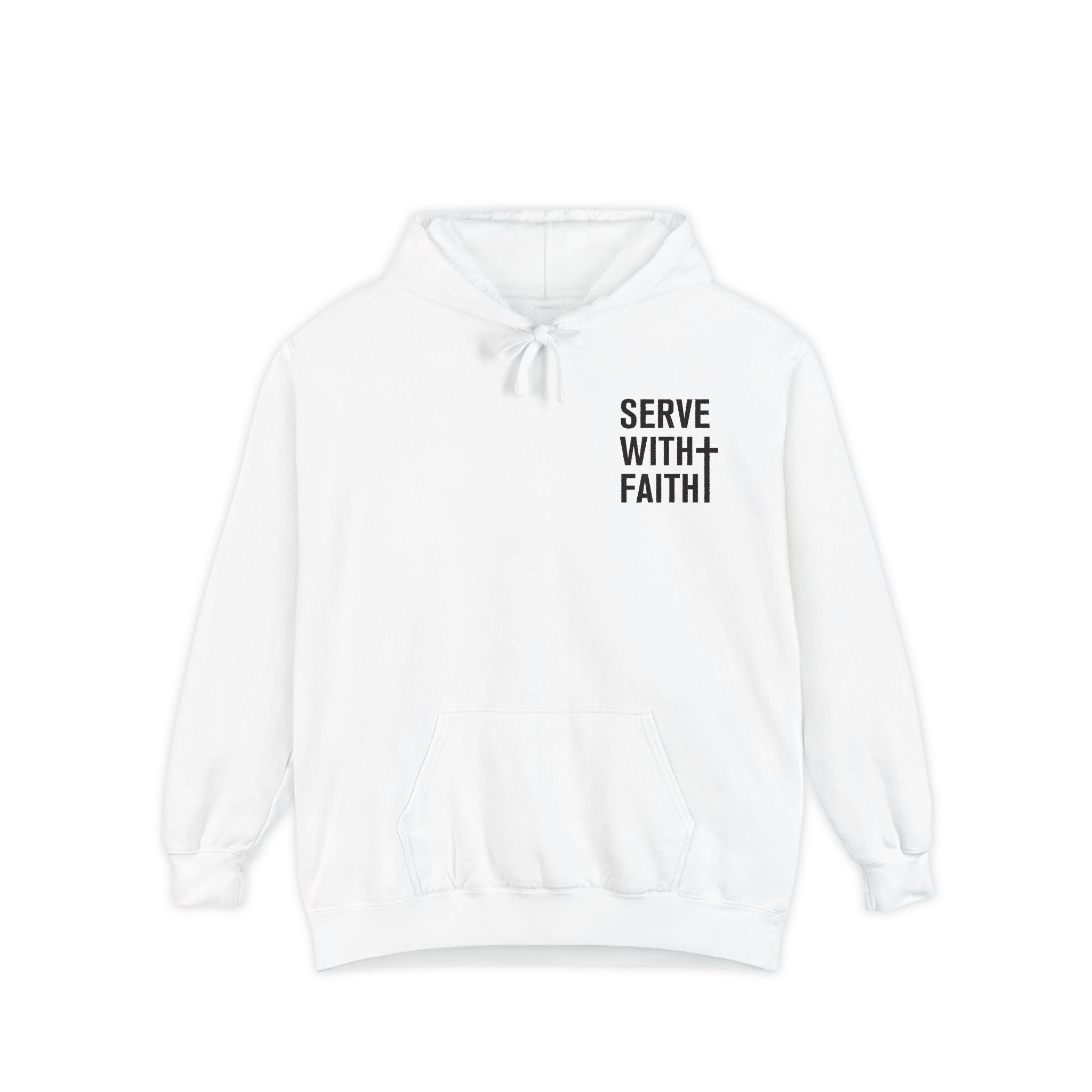 Serve With Faith Hoodie — Cross, Pickleball Icons & 1 Peter 4:10