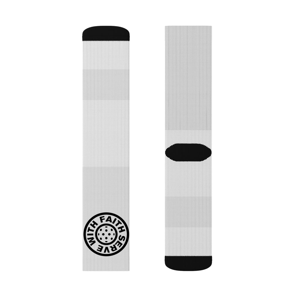 Pickleball Socks — "Serve With Faith" Logo