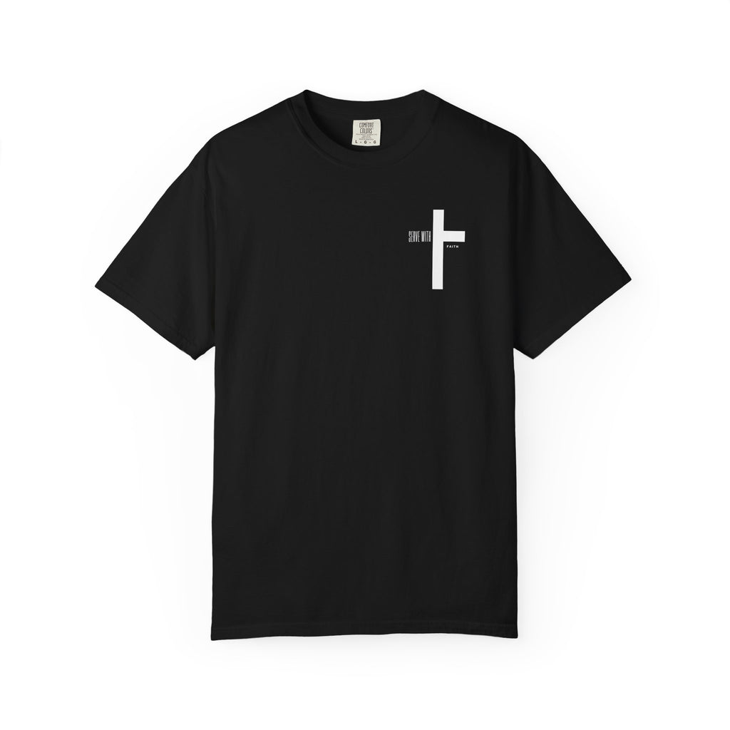 Serve With Faith T-Shirt — Luke 1:37 David vs Goliath