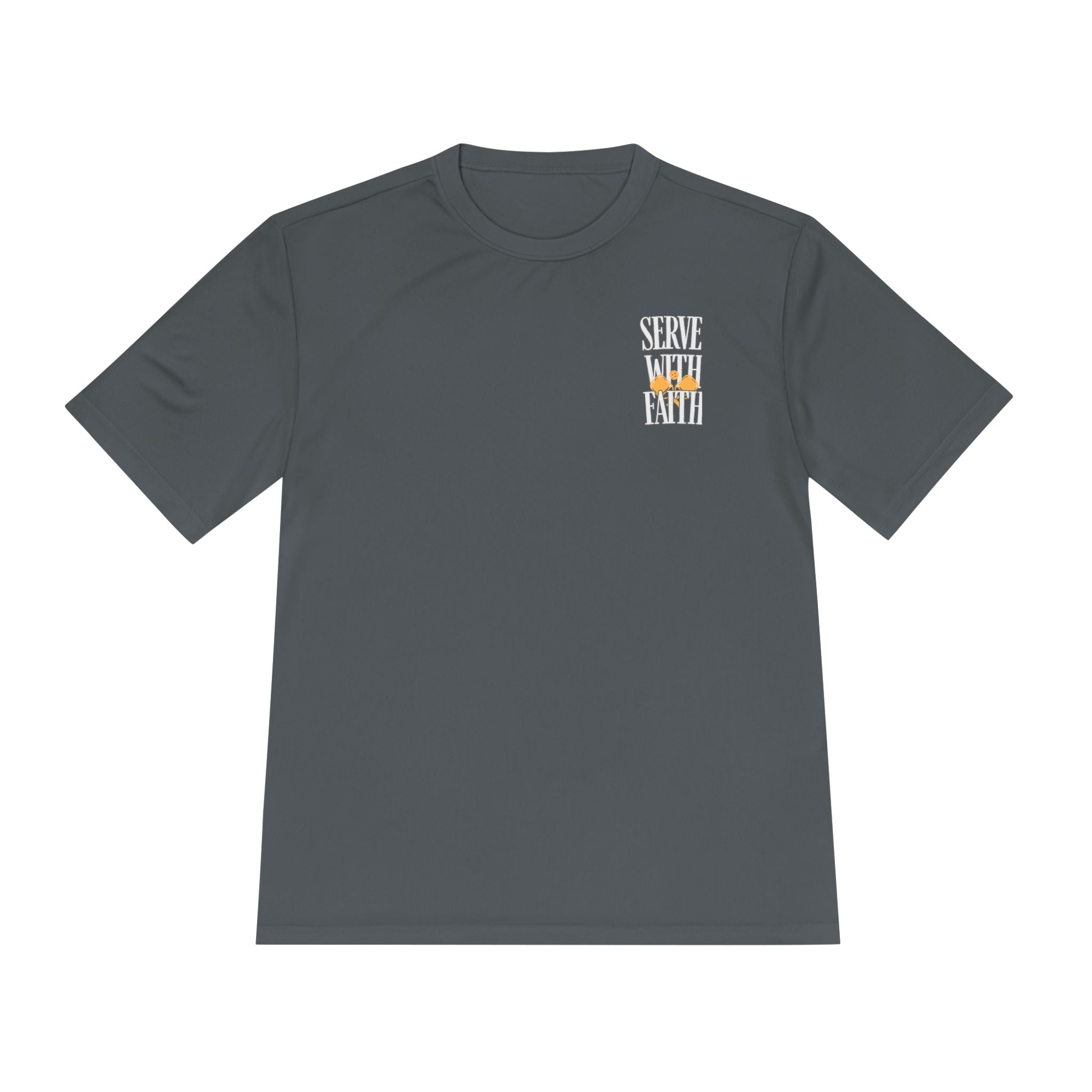Serve with Faith Pickleball Tee — 1 Peter 4:10 Athletic Shirt