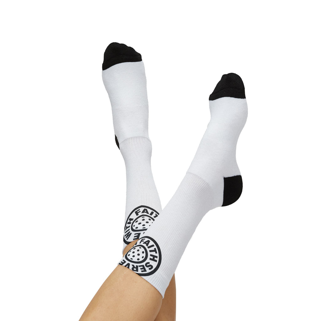 Pickleball Socks — "Serve With Faith" Logo