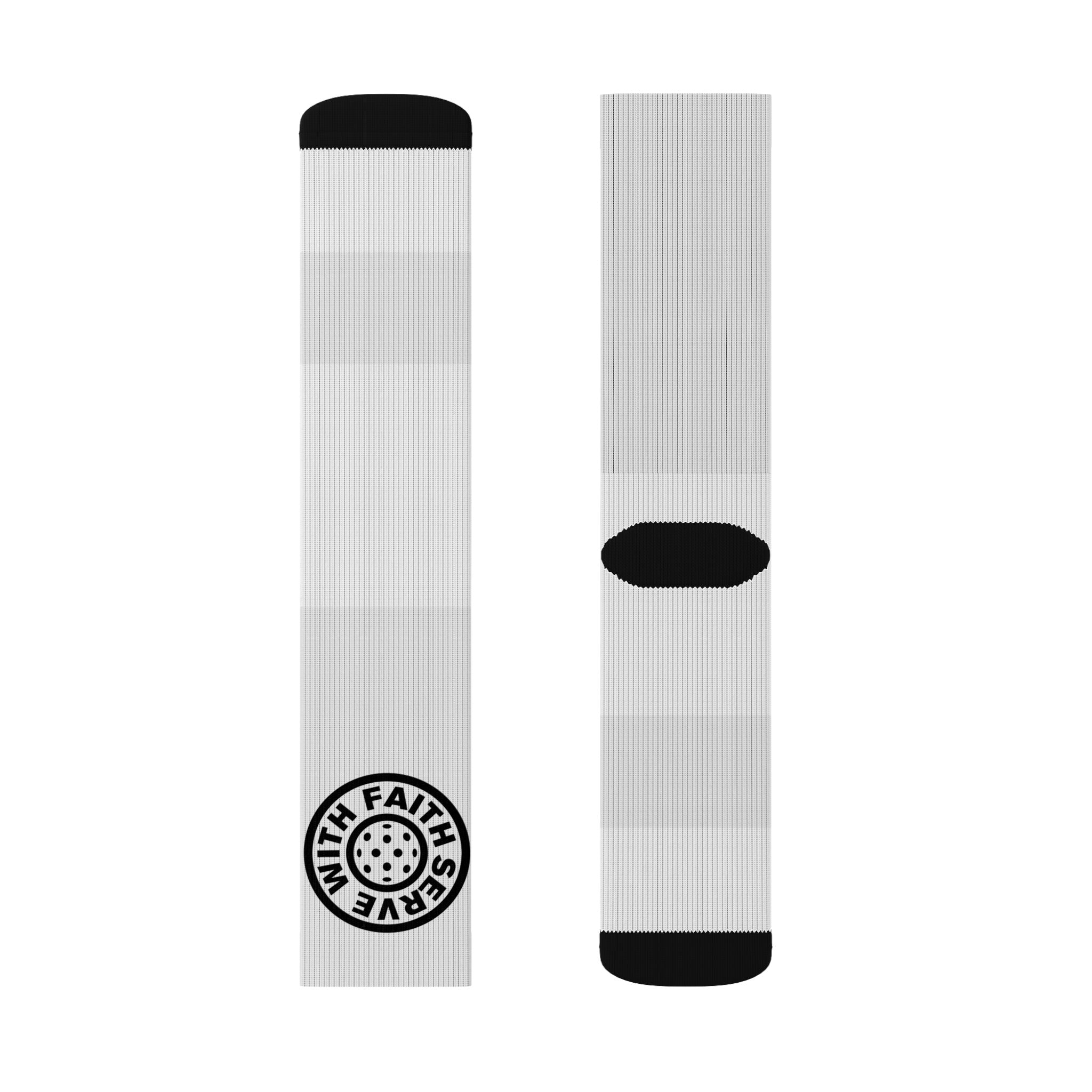 Pickleball Socks — "Serve With Faith" Logo